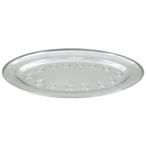 Kit 8 Bandejas Oval Em Aço Inox 29cm