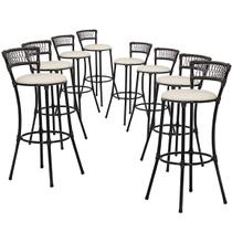 Kit 8 Banquetas Alta Forts Fio de Fibra Proteção UV Bancada, Área Gourmet, Bar, Piscina, Gelo 09