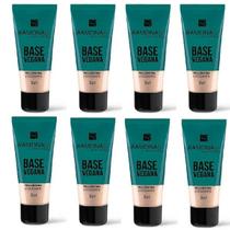 Kit 8 Base Vegana Cor 01 Bege Claro 30ml - Ramona Make Up Kit 8 Base Vegana Cor 01 Bege Claro 30ml - Ramona Make Up