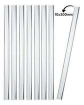 Kit 8 Bastão Agitador 10x300mm Vidro Maciço Ponta Lapidada Kit 8 Bastão Agitador 10x300mm Vidro Maciço Ponta Lapidada