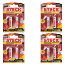 Kit 8 Bateria Pilha Alcalina Palito Steck AAA De 1.5 Volts Games Controles Remoto Brinquedo Lanterna Kit 8 Bateria Pilha Alcalina Palito Steck AAA De 1.5 Volts Games Controles Remoto Brinquedo Lanterna