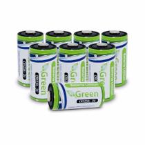 Kit 8 Bateria Pilha Lithiun Green Photo Cr123 Cr123a 3v