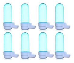 Kit 8 Bebedouro Pássaro Médio Kotori K49 Azul C/branco 110ml