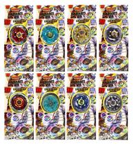 Kit 8 Beyblades Metal Tornado 8 Lançadores Speed Light Top