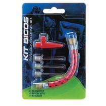 Kit 8 Bicos de Bomba de Ar com 4 Pontas e com Mangueira Kit 8 Bicos de Bomba de Ar com 4 Pontas e com Mangueira