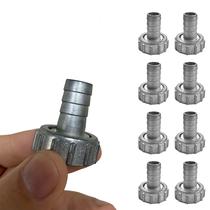 Kit 8 Bicos De Torneira De Metal Conexões Jardim Medida 3/4" X 1/2" Borrachas Londrina