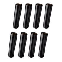 Kit 8 bobinas rolo filme stretch 50cm x 25 micras preto 2,5kg