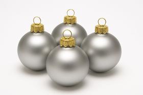 Kit 8 Bolas de Natal Douradas/Prata/Vermelha 4cm Enfeites Decorativos para Árvore de Natal