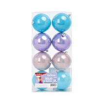 Kit 8 Bolas de Natal Lisa Perolada Frozen 8cm Sortido 1046176 - Cromus Kit 8 Bolas de Natal Lisa Perolada Frozen 8cm Sortido 1046176 - Cromus