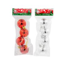 Kit 8 Bolinhas Cinza E Vermelho Enfeite Árvore De Natal Kit 8 Bolinhas Cinza E Vermelho Enfeite Árvore De Natal