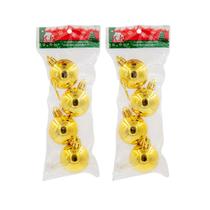 Kit 8 Bolinhas Dourada Decoração Enfeite Árvore De Natal Kit 8 Bolinhas Dourada Decoração Enfeite Árvore De Natal