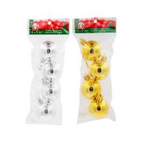 Kit 8 Bolinhas Dourado E Cinza Enfeite Árvore De Natal Kit 8 Bolinhas Dourado E Cinza Enfeite Árvore De Natal