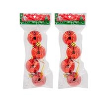 Kit 8 Bolinhas Vermelhas Decoração Enfeite Árvore De Natal Kit 8 Bolinhas Vermelhas Decoração Enfeite Árvore De Natal