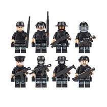Kit 8 boneco militar swat tropa elite blocos de montar Kit 8 boneco militar swat tropa elite blocos de montar