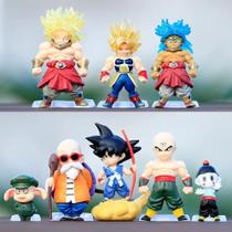 Kit 8 Bonecos Action Figure Miniaturas Bonecos Dragon Ball Z