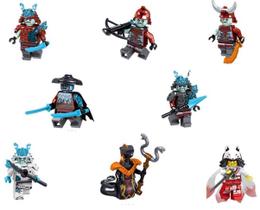 Kit 8 Bonecos Blocos De Montar Blizzard Warrior Ninjago