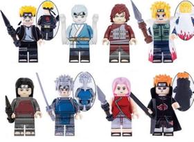 Kit 8 Bonecos Blocos De Montar Coleção Boruto Minato Naruto