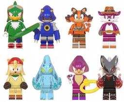 Kit 8 Bonecos Blocos De Montar Coleção Metal Sonic Infinito