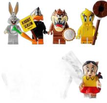Kit 8 Bonecos Blocos De Montar Looney Tunes Acme Space Jam
