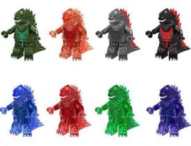 Kit 8 Bonecos Blocos De Montar Super Coleção Godzilla