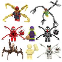 Kit 8 bonecos homem aranha spiderman octopus marvel blocos de montar