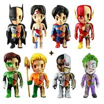 Kit 8 Bonecos Liga Da Justiça Xxray Mighty Jaxx Dc Comics
