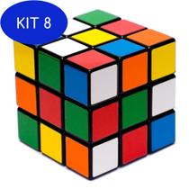 Kit 8 Brinquedo Cubo Mágico 3X3X3 Clássico Três Camadas Nº 08 - Smart Tech