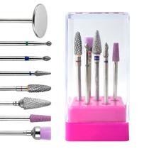 Kit 8 Brocas Tungstênio Diamantada Escovinha Disco + Suporte Kit 8 Brocas Tungstênio Diamantada Escovinha Disco + Suporte
