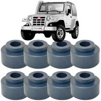 Kit 8 bucha borracha menor da ponta braço tensor tirante lateral suspensão dianteira e traseira troller t4 2002 a 2012