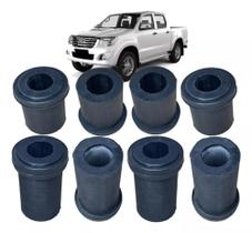 Kit 8 Buchas 4 Maior + 4 Menor Feixe de Molas Hilux 2005 A 2010