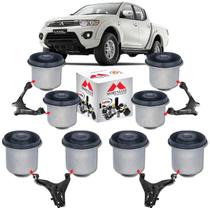 Kit 8 buchas bandeja balança dianteira l200 triton 2008 2009 2010 2011 2012 2013 2014 2015 2016 2017 2018 2019