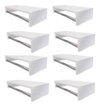 Kit 8 Cabideiros de Parede Arara Porta Roupas Quarto Closet Branco - Straub Web