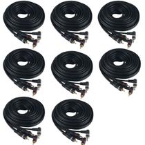 Kit 8 Cabos Rca Para Amplificador 5 Metros Mono Blindagem