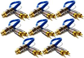 Kit 8 Cabos RCA Y Blindado 2M1F Prime Banhado Ouro Crossover Kit 8 Cabos RCA Y Blindado 2M1F Prime Banhado Ouro Crossover