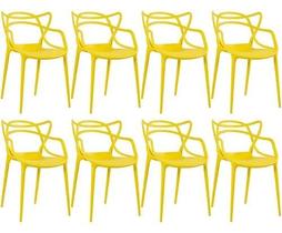 Kit 8 cadeiras allegra amarelas