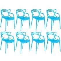 Kit 8 Cadeiras Allegra - Azul