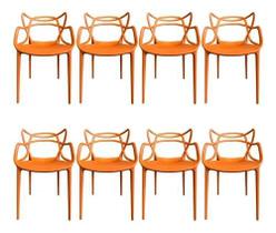 Kit 8 cadeiras allegra terra cota