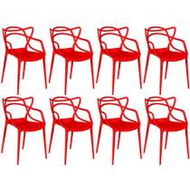 Kit 8 Cadeiras Allegra - Vermelho