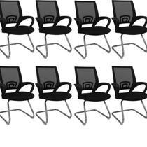 Kit 8 Cadeiras de Escritório Interlocutor Tela Mesh Santiago Kit 8 Cadeiras de Escritório Interlocutor Tela Mesh Santiago