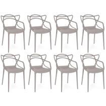 Kit 8 Cadeiras de Jantar Allegra Prática Empilhável - Fendi