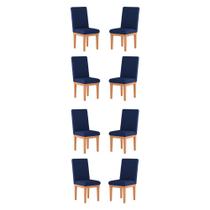 Kit 8 Cadeiras De Jantar Reforçadas Estofadas
