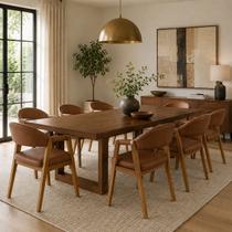 Kit 8 Cadeiras de Jantar Sala Design Moderno Juju Marrom/Nozes
