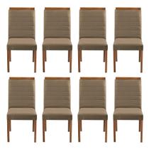 Kit 8 Cadeiras Decorativas Sala de Jantar Luxo Sueli Facto Fendi - Mozzelar