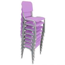 Kit 8 cadeiras escolar infantil wp kids empilhavel t4 - LG FLEX CADEIRAS