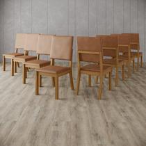 Kit 8 Cadeiras Estofadas para Mesa Jantar - Milla Plus