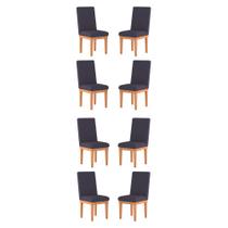 KIT 8 Cadeiras Estofadas Reforçadas para Sala de Jantar
