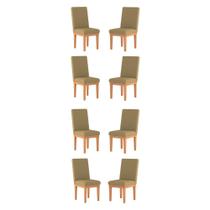 Kit 8 Cadeiras Estofadas Reforçadas Para Sala De Jantar