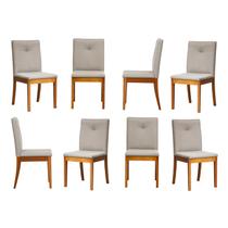 Kit 8 Cadeiras Estofadas Tiê Maxx CabeCasa MadeiraOriginals