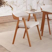 Kit 8 Cadeiras para Mesa de Jantar Gaia Yescasa Bege Kit 8 Cadeiras para Mesa de Jantar Gaia Yescasa Bege