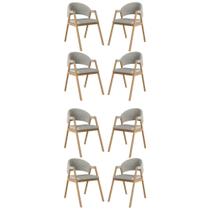 Kit 8 Cadeiras Para Mesa de Jantar Moderna Linho - Balaqui